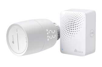 TP-Link Kasa smartes Heizkörperthermostat – WiFi Starter Kit, inklusive 1 Thermostat und 1 Hub, Heizungssteuerung (Kasa App, Geofencing, Fensteröffnungserkennung), Matter, Alexa