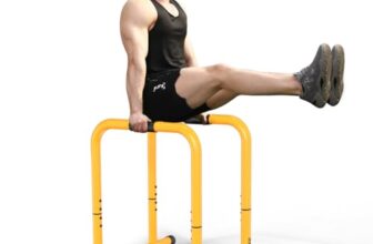 RELIFE REBUILD YOUR LIFE Dip Station Dip Bar Barren Parallettes Push Up Dip-Ständer Einstellbar Einstellbare Höhe Fitness Turnhalle Ausüben Calisthenics Equipment (Gelb)
