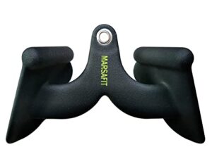 MARSAFIT Home Gym Fitness Rowing T-bar V-bar Pulley Cable Machine Attachments Bicep Curl Tricep Lat pulldown Bar Back Strength Training Handle Grips Lat Pull Down Bar Press Down Exercises (Length 8″)