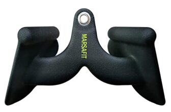 MARSAFIT Home Gym Fitness Rowing T-bar V-bar Pulley Cable Machine Attachments Bicep Curl Tricep Lat pulldown Bar Back Strength Training Handle Grips Lat Pull Down Bar Press Down Exercises (Length 8″)