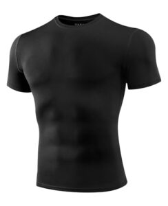 Niksa Funktionsshirt Herren Kompression Kurzarm Atmungsaktiv Laufshirt – Sport,Laufen,Kompressions-Funktionsshirt atmungsaktiv, schnelltrocknend – für volle Bewegungsfreiheit beim Training