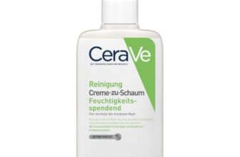 CeraVe Creme-zu-Schaum Reinigung, Feuchtigkeitsspendende Reinigungscreme, Für normale bis trockene Haut, Entfernt Schmutz und Make-up, Mit Hyaluron und Ceramiden, 236 ml