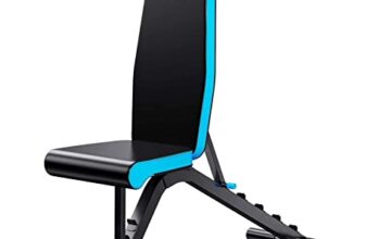 JX FITNESS Hantelbank Verstellbar Multifunktions 90 Grad Fitness Trainingsbank als Schrägbank Flachbank Negativbank für Sit-ups Bizeps-Übung und Rückentrainer, Beinstütze Bauch Übung