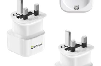 LENCENT 2 Stück Adapter England Deutschland Stecker Typ-G Reisestecker