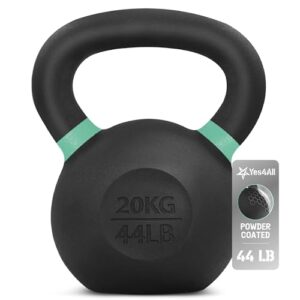 Yes4All XUT6 Pulverbeschichtetes Kettlebell aus Gusseisen, 20 kg