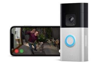 Ring Akku-Videotürklingel Pro (Battery Video Doorbell Pro) | Kabellose Videotürklingel und Sicherheitskamera, Kopf-bis-Fuß-Aufnahme, 3D-Bewegungserfassung, Nachtsicht in Farbe, WLAN