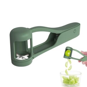 Luvan Traubenschneider für Kleinkinder, Trauben Schneider Küchengadget für Gemüse, Obst, Salat und Kuchendekoration, Trauben, Tomaten, Kirschen und Erdbeerschneider, Viertelschneider (Grün)
