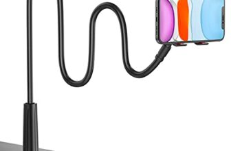SHAWE Handy Halter für Bett, Schwanenhals Handy Halterung – Flexible Lang Arm Handyhalterung Ständer für iPhone 16 15 14 13 12 11 Pro XS Max X 8, Samsung S10 S9, 4-6,5 Zoll Geräte