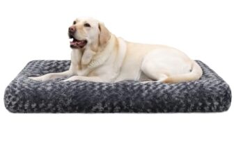 KSIIA Hundebett Grosse Hunde, Waschbar Hundekissen, 90x60cm Dunkelgrau
