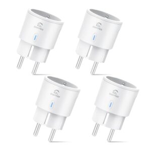 EIGHTREE WLAN Steckdose, Alexa Zubehör WiFi Steckdose mit Strommessung, 16A