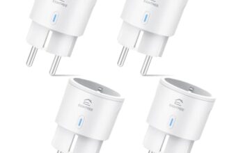 EIGHTREE WLAN Steckdose, Alexa Zubehör WiFi Steckdose mit Strommessung, 16A