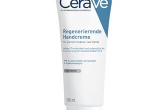 CeraVe Regenerierende Handcreme, Sanfte Creme bei empfindlicher Haut, Ohne Duftstoffe, Bei Neurodermitis oder Allergien, Mit Hyaluronsäure und essenziellen Ceramiden, 100 ml