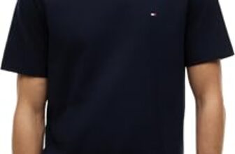 Tommy Hilfiger Herren T-Shirts Kurzarm Essential Regular Fit Rundhalsausschnitt, Blau (Desert Sky), XL