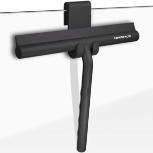 Minismus Duschabzieher, Abzieher Dusche mit Aufhänger, 21 cm, Schwarz