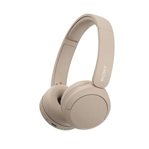 Sony WH-CH520 Kabelloser Bluetooth On-Ear-Kopfhörer, hohe Klangqualität, leichtes Design, bis zu 50 Stunden Akkulaufzeit, Schnellladung, EQ, klare Gesprächsqualität, iOS & Android – Beige