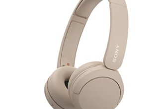 Sony WH-CH520 Kabelloser Bluetooth On-Ear-Kopfhörer, hohe Klangqualität, leichtes Design, bis zu 50 Stunden Akkulaufzeit, Schnellladung, EQ, klare Gesprächsqualität, iOS & Android – Beige