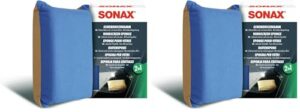 SONAX ScheibenSchwamm (1 Stück) nimmt Nässe mit einem Wisch auf und hinterlässt einen dünnen Film mit Antibeschlagwirkung | Art-Nr. 04171000 (Packung mit 2)
