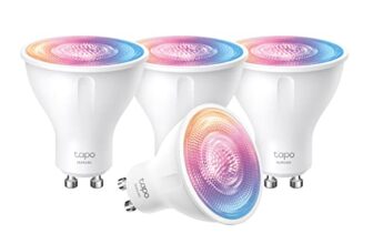Tapo L630(4-Pack) smarte WLAN Glühbirne GU10, Energie sparen, 3,7 W Entspricht 50W, dimmbare Lampe, kompatibel mit Alexa,Google Assistant, Mehrfarbrige