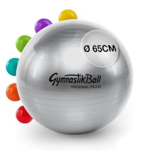 PEZZI Gymnastikball Standard Sitzball Ø 65 cm Silber
