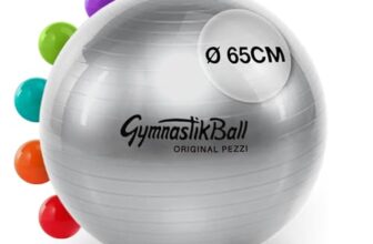 PEZZI Gymnastikball Standard Sitzball Ø 65 cm Silber