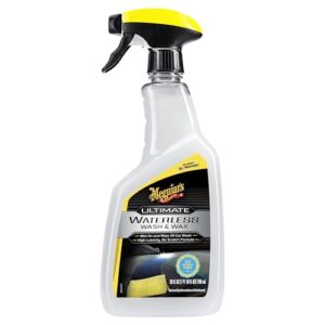 Meguiar’s Ultimate Wash & Wax Anywhere – Trockenwäsche & Wachsspray – Autoreinigung – Autowaschen ohne Wasser – Glatte Schutzschicht – Kratzfreie Formel für mehr Glanz, 768ml, G3626EU