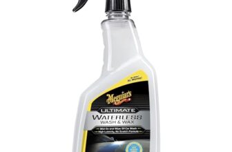 Meguiar’s Ultimate Wash & Wax Anywhere – Trockenwäsche & Wachsspray – Autoreinigung – Autowaschen ohne Wasser – Glatte Schutzschicht – Kratzfreie Formel für mehr Glanz, 768ml, G3626EU