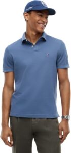 Tommy Hilfiger Herren Poloshirt Kurzarm 1985 Regular Fit, Blau (Aegean Sea), L