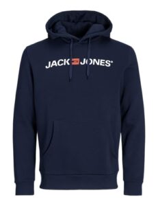 JACK & JONES Herren Jjecorp Logo Sweat Hood Noos 12137054 Kapuzenpullover, Navy Blazer, L EU