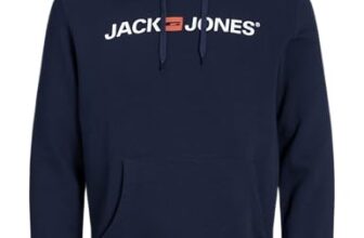 JACK & JONES Herren Jjecorp Logo Sweat Hood Noos Kapuzenpullover, Navy Blazer, M EU