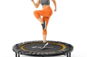 MERACH Mini Trampolin – 102cm/122cm Fitness Trampolin Faltbar, Maximale Belastung 150 KG, Trampoline für Bewegungstraining Leise