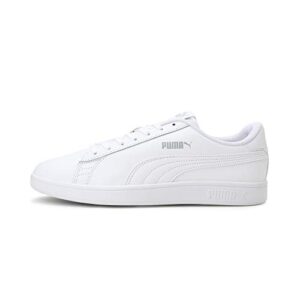PUMA Unisex Puma Smash v2 L Low-Top, Puma White-Puma White, 41 EU