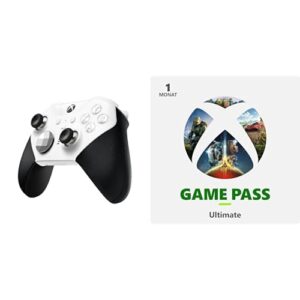 Xbox Elite Wireless Controller Series 2 – Core Edition (White) + Game Pass Ultimate 1M