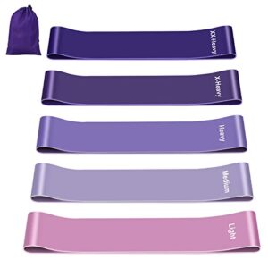 Fokky Fitnessbänder [5er Set], 100% Naturlatex Resistance Bands