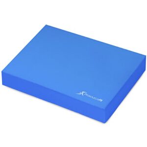 ProsourceFit Exercise Balance Pad – Non-Slip Cushioned Foam Mat & Knee Pad for Fitness and Stability Training, Yoga, Physical Therapy 15.5”x12.75”, Blue