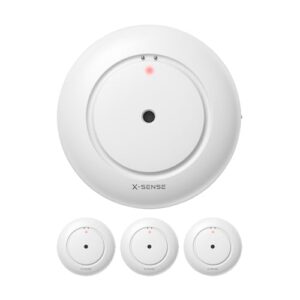 X-Sense Wi-Fi Wassermelder mit Batterie, Wassersensor IP66, 3 Stück, SWS51