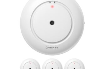 X-Sense Wi-Fi Wassermelder mit Batterie, Wassersensor IP66, 3 Stück, SWS51