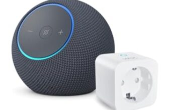 Amazon Echo Dot Max (neueste Generation) | Graphit + WiZ Smart Plug, Funktionert mit Alexa – Smart Home-Einsteigerpaket