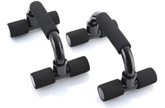 BODYMATE Liegestützgriffe – 2er Set Push-Up Bars – Rutschfeste Griffe Liegestütze – Pushup Bars für Muskeltraining und Krafttraining in schwarz