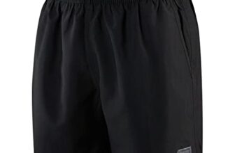 Speedo Herren Watershort Badehose 16″| Schnell trocknend | Bequemer Sitz | Klassischer Style | Tunnelzugbund Badehose, Prime Schwarz, Einheitsgröße