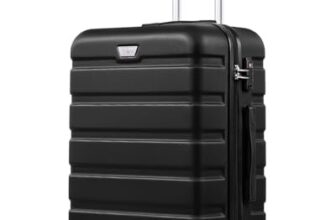 COOLIFE Mittelgroßer Koffer, 67cm L, PC+ABS, Reisekoffer mit Spinner Räder