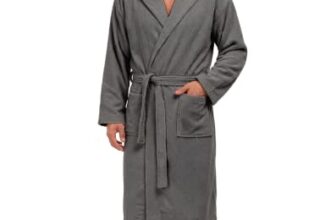Twinzen – Bademantel Herren Frottee mit Kapuze – 100% Baumwolle – XXXL