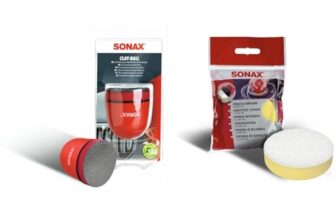 SONAX Clay-Ball (1 Stück) Problemlöser gegen hartnäckige Verschmutzungen auf Lack und Glas & Ersatzschwamm für P-Ball (1 Stück)