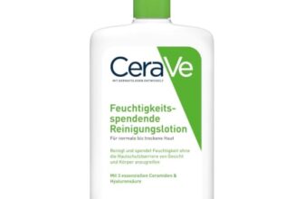 CeraVe Feuchtigkeitsspendende Reinigungslotion für Gesicht und Körper, Sanft reinigend ohne Schaum, Für normale bis trockene Haut, Mit Hyaluron und 3 essenziellen Ceramiden, 1 l