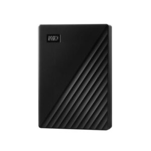 WD My Passport externe Festplatte 5 TB (mobiler Speicher, schlankes Design, herunterladbare Software, automatische Backups, Passwortschutz) Schwarz – auch kompatibel mit PC, Xbox und PS4