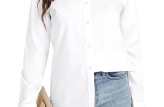 J.VER Bluse Damen Langarm Business Casual Hemd Einfarbig Straight Oberteil