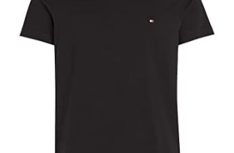Tommy Hilfiger Herren Core Stretch Slim C-neck Tee Mw0mw27539 Kurzarm T-Shirts, Schwarz, L EU