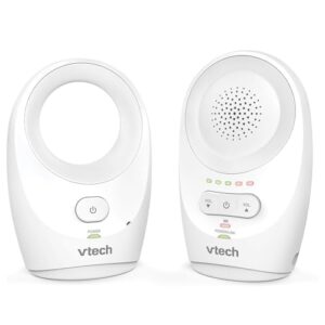 VTech BM1120 Baby-Audioüberwachungsgerät, klare Tonübertragung und Sicherheit, Lange Reichweite, 5-stufige LED-Lautstärkeanzeige, Gürtelclip, wiederaufladbare Batterien