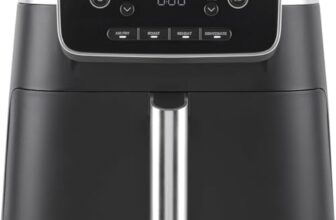 Ninja PRO Air Fryer Heißluftfritteuse, 4,7L Airfryer, Einzelkorb-Heißluftfritteuse, 4-in-1, für 1-2 Portionen, Digital, Kochen aus dem Gefrorenen, Antihaft-Schublade & Crisper Korb, Schwarz AF140EU