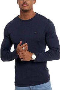 Tommy Jeans Herren Tjm Original Rib Longsleeve Tee Dm0dm04409 Langarm Strickoberteile, Blau (Black Iris), L EU