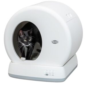 TRIXIE Selbstreinigende Katzentoilette weiß – 53 x 55,5 x 52 cm